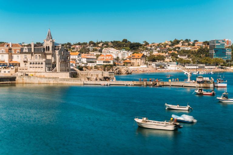 beach-town-and-dock-of-cascais-at-summer-portugal