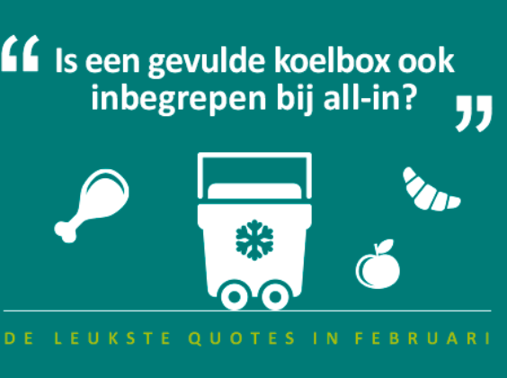 “All-in… Staat er dan ook een gevulde koelbox achterin de auto?”